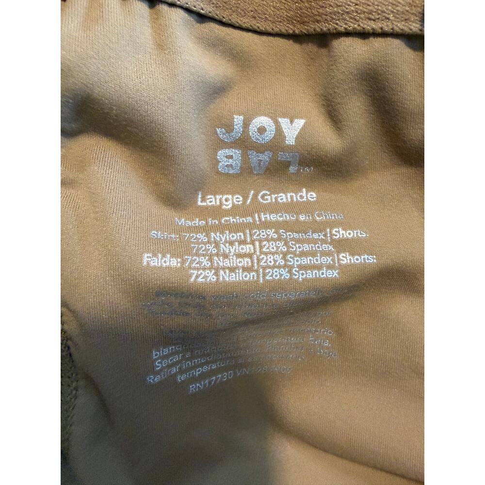 Joylab Womens Size Large Cattail Brown Tan Game Day Drop Waist Skort NWT - Picture 7 of 7
